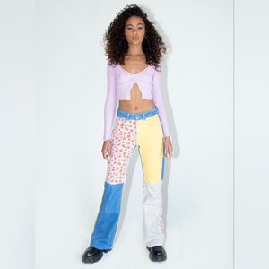 THE RAGGED PRIEST HIGHWAY JEANS MULTI FROM PRINCESS POLLY NWT